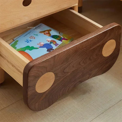 Solid Wood household Kindergarten Children's Bedside Table Apartment Dormitory Storage Cabinet Modern Kids Bedroom Nightstan