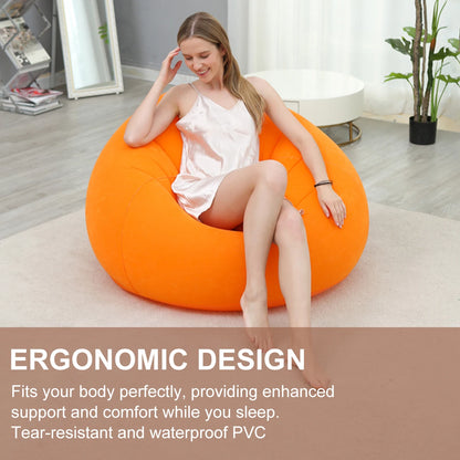 1PC Adult Inflatable Inflatable Sofa Folding Portable Lazy Sofa, Suitable For Outdoor Movie Nights, Camping, Rooms
