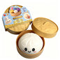 Colorful Dumpling Squishes Stress Balls Fidget Sensory Toys Simulation Food Squishies Bun with Steamer Squeeze Dough Ball Gifts