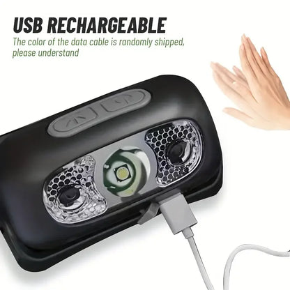 500 Lumen USB Rechargeable Headlamp Motion Sensor Bright LED Running Fishing Flash Head lamp Headlight Infrared Sensor Light