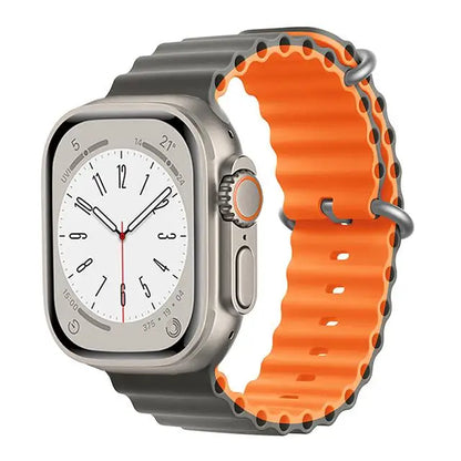 Ocean Strap for apple watch Band 44mm 40mm 45mm 41mm 49mm 46mm silicone correas bracelet iWatch series 7 5 6 3 se 8 Ultra 2 9 10