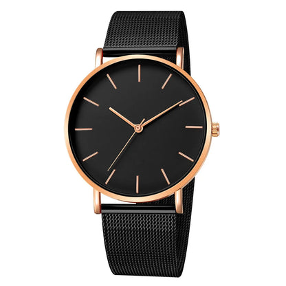 Ultra-thin Fashion Watch Women Luxury Metal Mesh Belt Ladies Quartz Wristwatches Minimalist Elegant Woman Watches reloj mujer