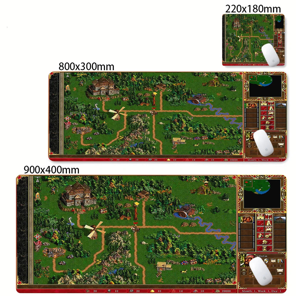 Gaming Laptops Keyboard Mat Desk Protector Gamer Mats Anime Heroes of Might and Magic 3 Map Deskmat Laptop Accessories Mouse Pad