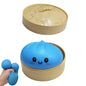 Simulation Flash Dumpling Pressure Ball Slow Rebound Soft Pinch Decompression Squishy Stress Relief Balls with Steamer