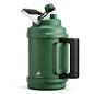 1 Gallon 128oz Midnight Stainless Steel Insulated Water Jug, 2-in-1 Straw Spout Lid with Dual Handle, Leakproof 48H Cold Retention for Gym Biking Travel Home Picnic
