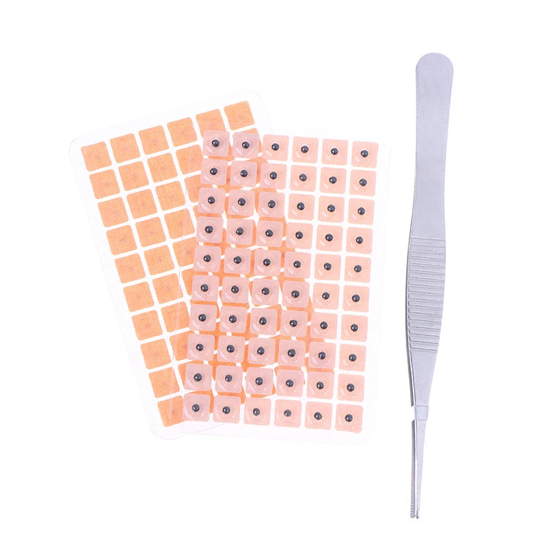 1200Pcs Cowherb Seed Ear Stickers Set Auriculotherapy Acupuncture Massage Therapy Dredge Body Meridians Improve Vision Treat