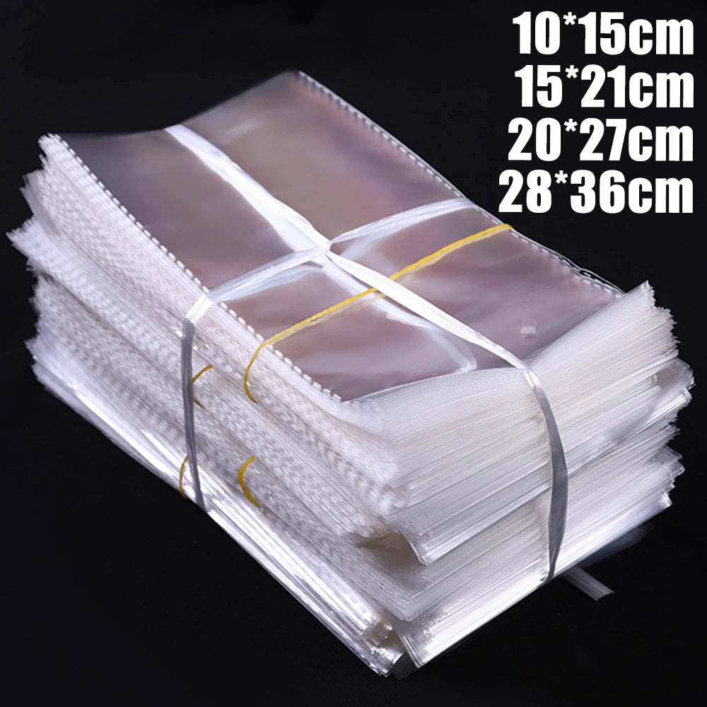 Self Adhesive Sealing Plastic Bag Clear Cellophane Bags for Packaging Jewelry Candy Cookies Product Gifts Resealable Storage Bag