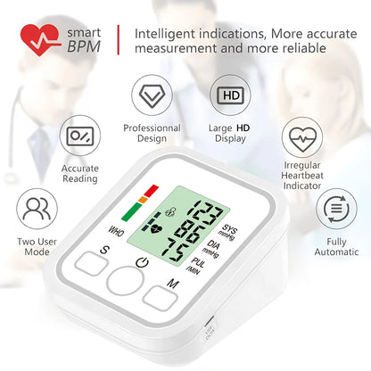 USB Digital Sphygmomanometer Medical Health Detector Home Upper Arm Blood Pressure Measur Adult kid Pulse Monitor