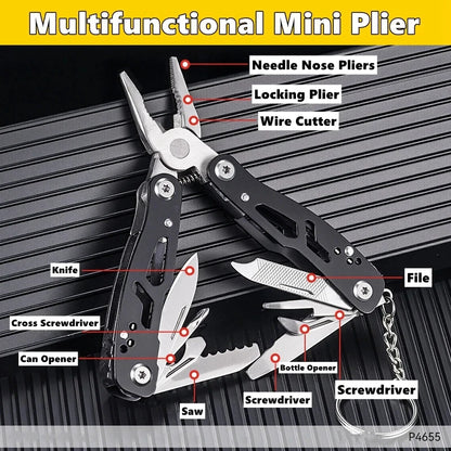 Pocket Mini Pliers Screwdriver Folding Small Multitool Opener Nail File Precision Pliers Hand Tools Outdoor Emergency Tool