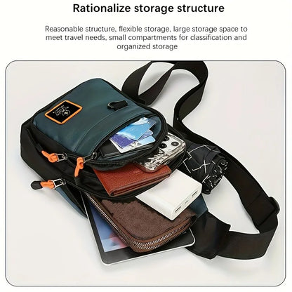 Men's leisure outdoor hiking bike shoulder bag, waterproof sports crossbody bag, travel backpack, men's chest bag, shoulder bag