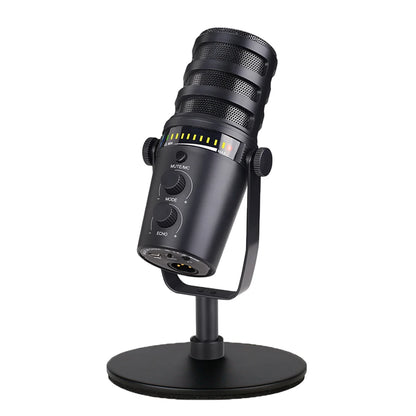 Haomuren XLR USB Dynamic Microphone for Podcasting Recording,PC Computer Streaming Gaming Mic With Mute Button Headphone Jack
