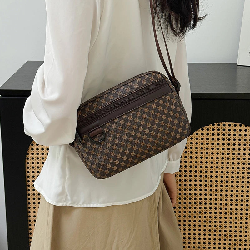 Stylish Patterned Men's Crossbody Bag for Daily Outings Compact Lightweight Versatile Casual Functional Travel Bag