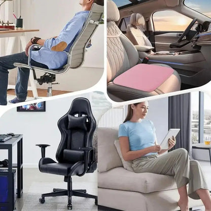 Anti-Slip 4cmThick Seat Cushion Ultra Soft Breathable Car Seat Pad Rebound Memory Foam Office Chair Pad Home Textile