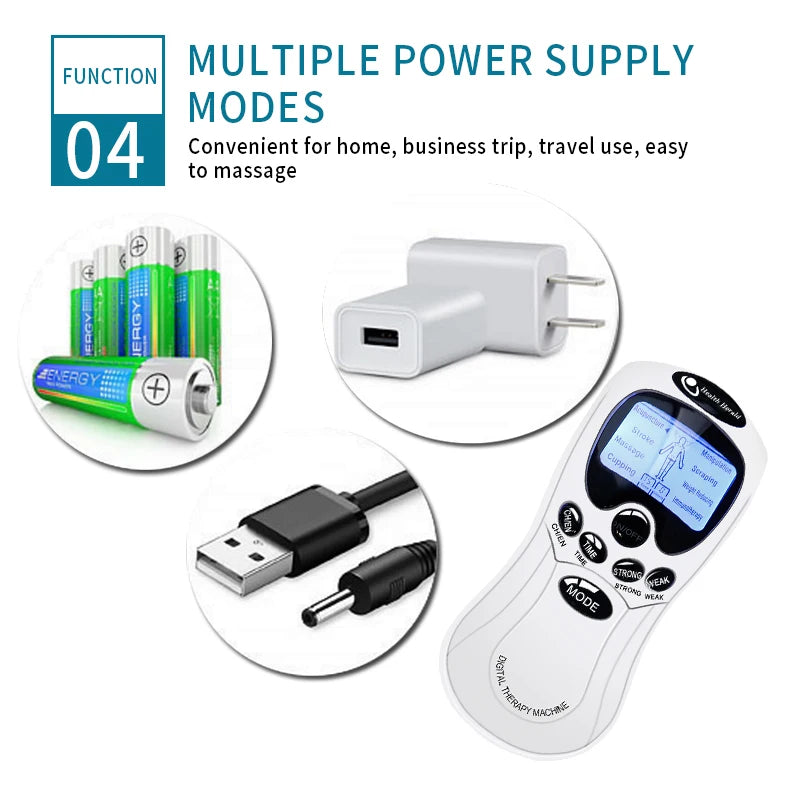 Electric Tens Unit Massager Muscle Digital Massage Electric Body LCD Display Machine Meridian Physiotherapy Digital Massage Tool