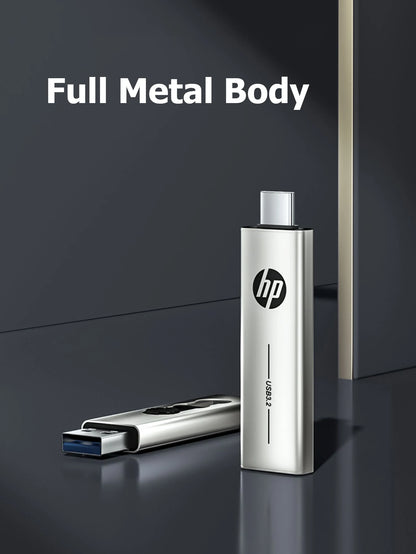 100% Original HP OTG Type C USB3.2 USB Flash Drive Pendrive 256GB 128GB 64GB 2 in 1 U-disk for Laptop PC Media player Cellphone
