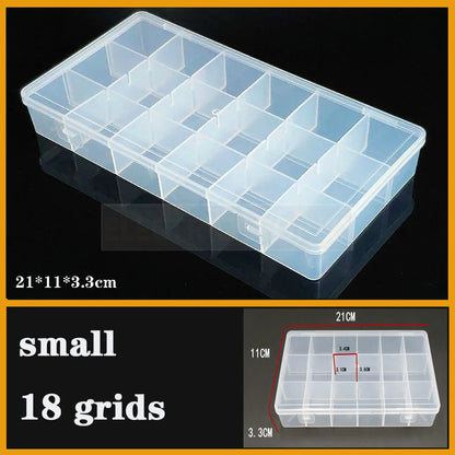 Transparent Plastic Box Screw Compartment Box Jewelry Earring Display Case Container Clear Terminal Organizer Tool Storage boxes