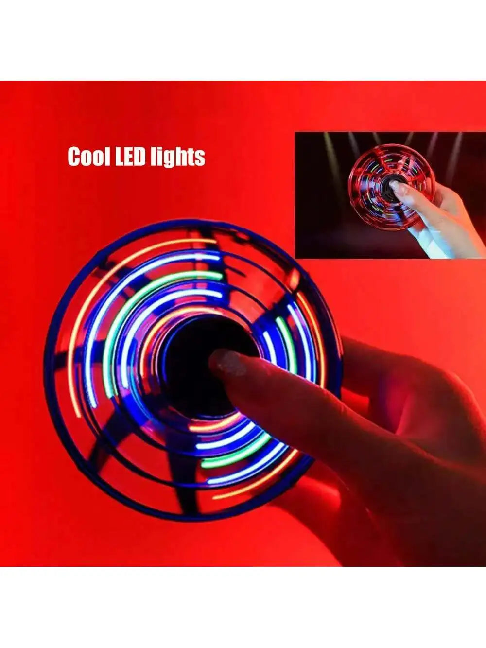 Whirling Fingertip Gyroscope, Floating and Glowing Whirling Gyro, Aerodynamic Fingertip Gyro with Free Flight Path, Creative Fly