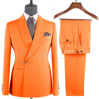 Elegant 2-Piece Men's Suit Slim Fit  Blazer And Pants Set for Wedding Groom Tuxedo Business Party
