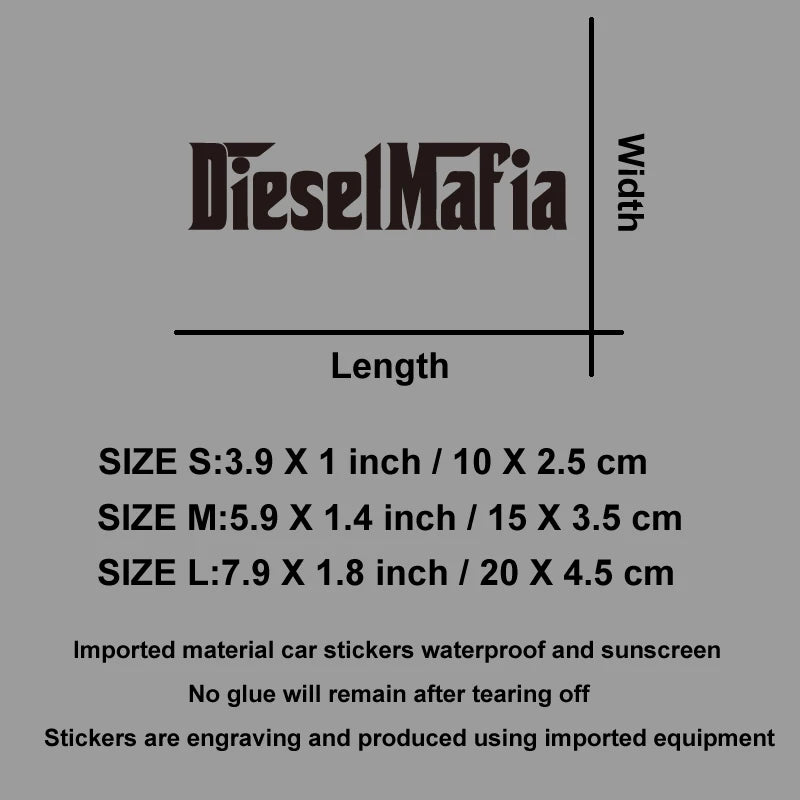 Car Body, Window Full Stickers Featuring Holographic Diesel Mafia Car Body，Attractive Diesel Mafia Holographic Car Stickers