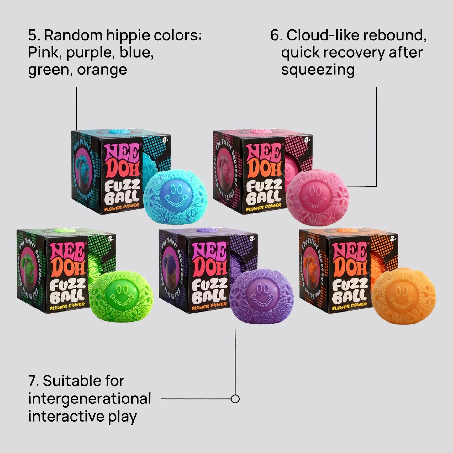 Fuzz Ball Blind Box Series Desktop Ornament Stress Relief Toys Suitable For People Under Pressure Fun Soft Stress Ball*-.