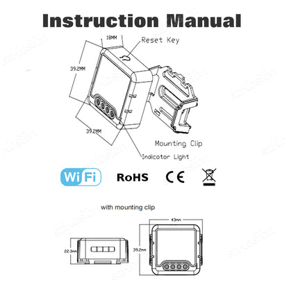 Tuya Smart WiFi Switch 1/2/3 Gang Smart Home Light Switch Breaker Neutral Wire Required Remote App Timer Work with Alexa Google