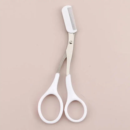 1Pcs Eyebrow Trimmer Makeup Tools Stainless Steel Eyebrow Scissors With Comb Hair Removal Eyebrows Shaping Makeup Tools