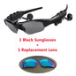 Stereo Earphones Wireless Headset with Mic Polarized Glasses Sunglasses for Driving Cycling Sports Noise Reduction Headphones