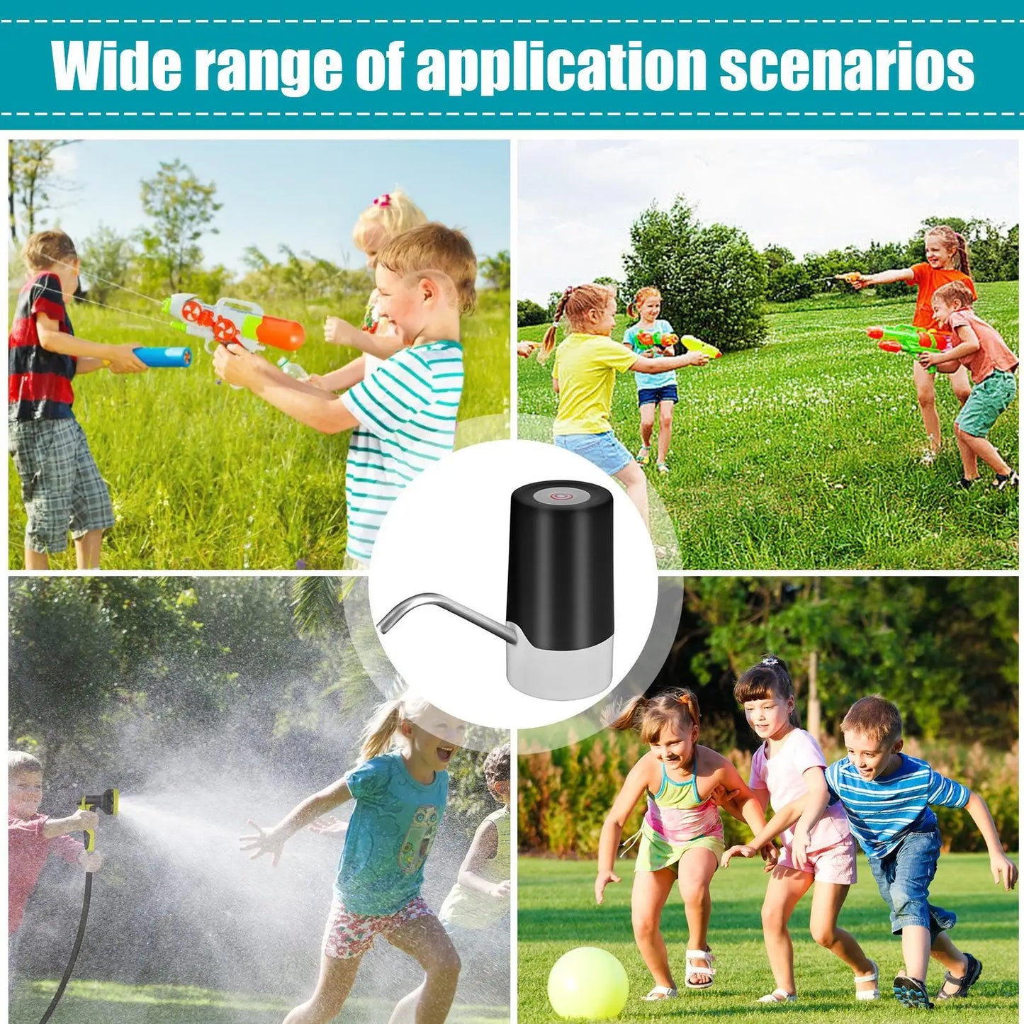 Water Table Pump Portable Water Play Table Pump Battery Powered Cordless Sand Play Accessories Rechargeable Outdoor Toys for