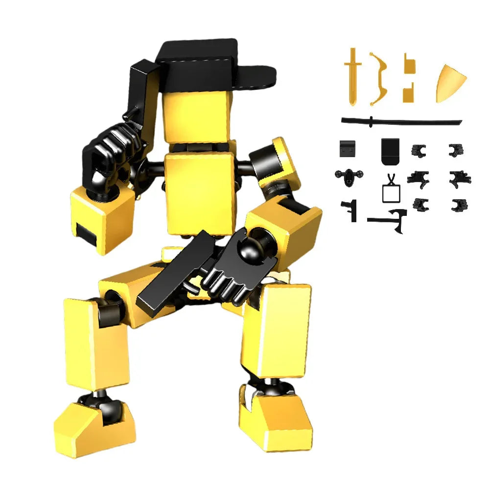 13 Action Figures Toys with Multiple Accessories Mini Action Figure Dummy Robot Assembly Completed Home Desk Decoration