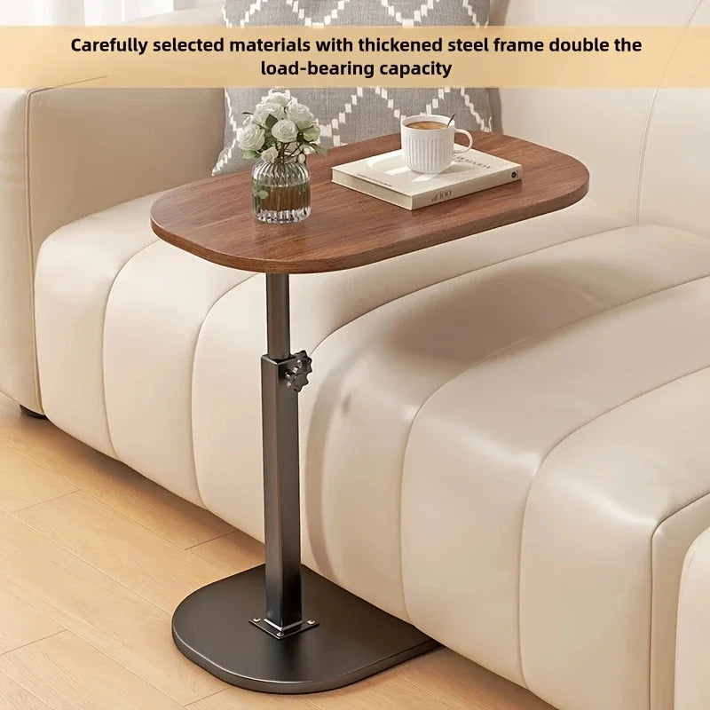Foldable Adjustable Laptop Bedside Table Multifunctional Lift Workstation Small Space Computer Desk for Home Office Tea& Reading