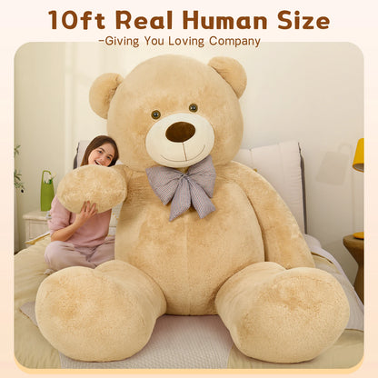 Giant Teddy Bear 10ft Stuffed Animal, Huge Jumbo Size 10 Feet Teddy Bear Plush, Charming and Fluffy Teddy Bear for Decorations