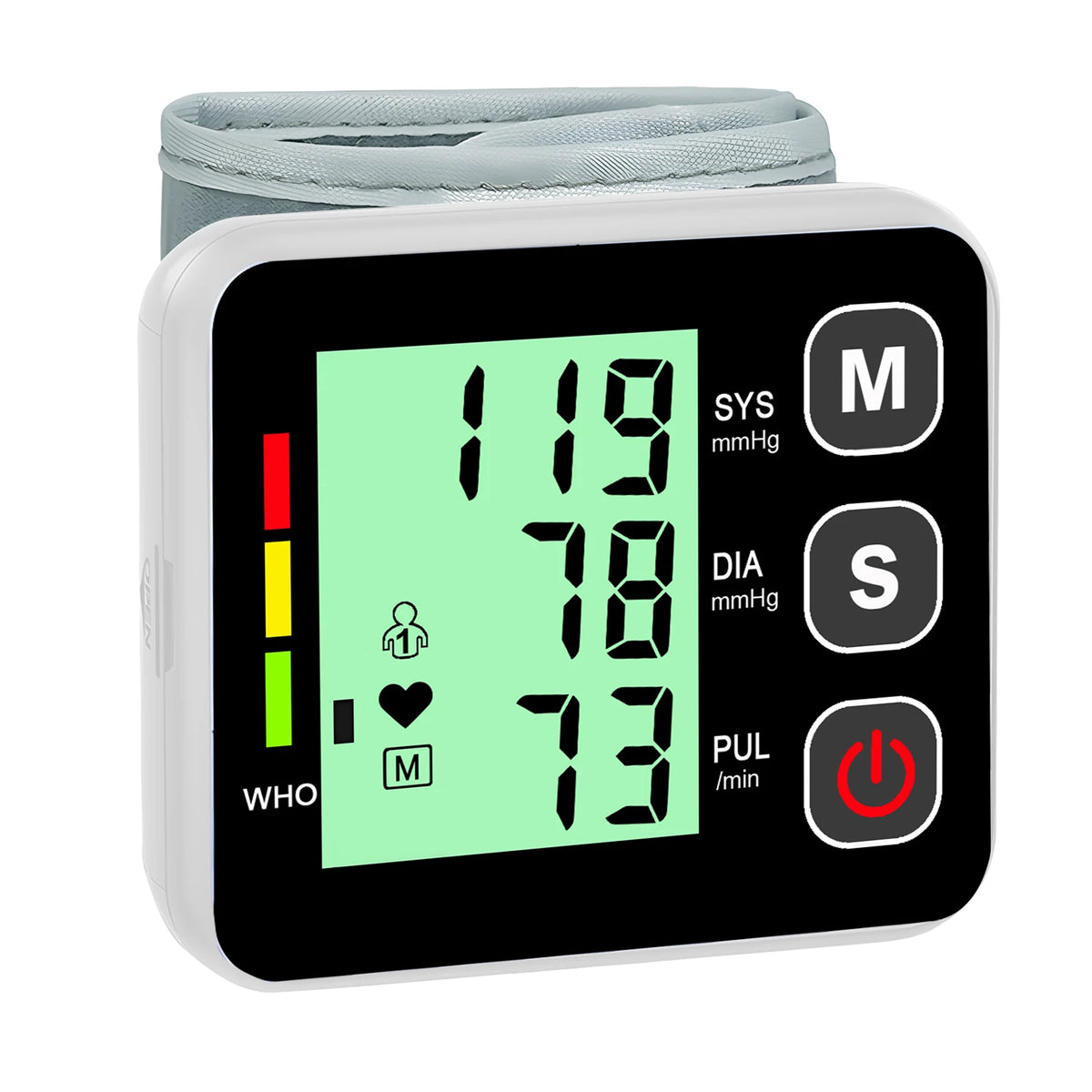 Blood Pressure Monitor Heart Beat Rate Pulse Meter Digital Tensiometro Health Medical BP Sphygmomanometer Wrist Cuff Digital