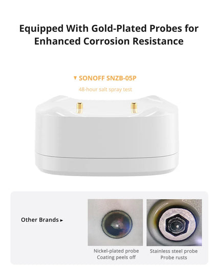 SONOFF SNZB-05P Water Leak Sensor With Detection Cable 5-Year Battery IP67 Waterproof Smart Alarms Works With Alexa Google Home