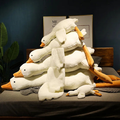 50-160cm Large Brown Hug Animal Duck Kawaii Giant Goose Plush Toy Sleeping Pillow Big Soft Stuffed Doll Party Gift for Boy Girls