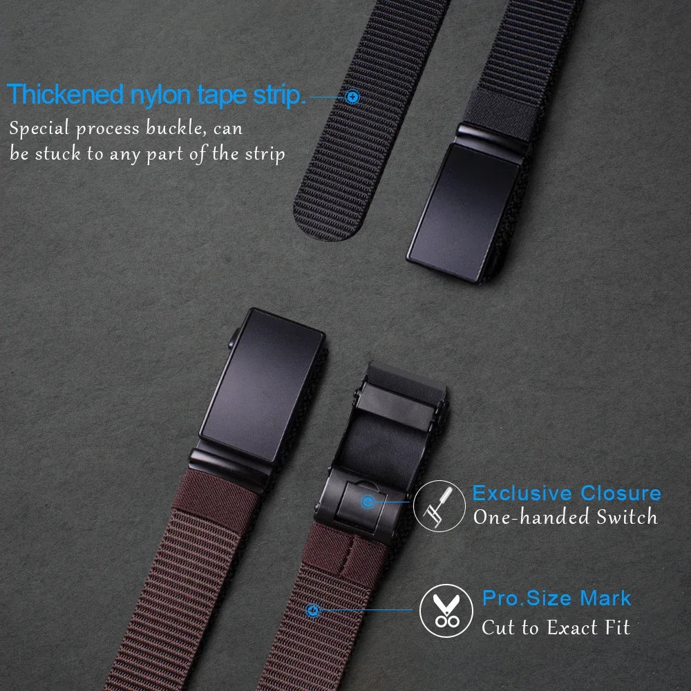 Automatic Buckle Light Comfortable Nylon Military Belt Outdoor Hunting Multifunctional Tactical Canvas Belt High Quality Men Bel