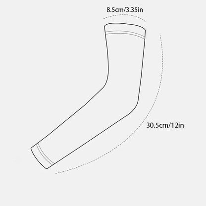 2 Pcs (1 Pair) Women's Ice Silky Fiber Fabric Arm Sleeves, Cooling Arm Covers for Running, Fishing, Cycling