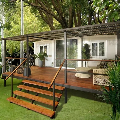 Restaurant 20FT 40 Ft Prefab Steel Prefabricated Sandwich Panel Expandable Living Container House Tiny Homes With Bathroom