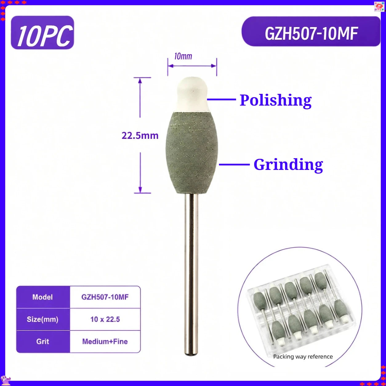 Dental Lab 2-in-1 Grinding Polishing Hand Tool for Pre-Sintered Zirconia Green State Zirconia Restoration Finishing Rotary Tool