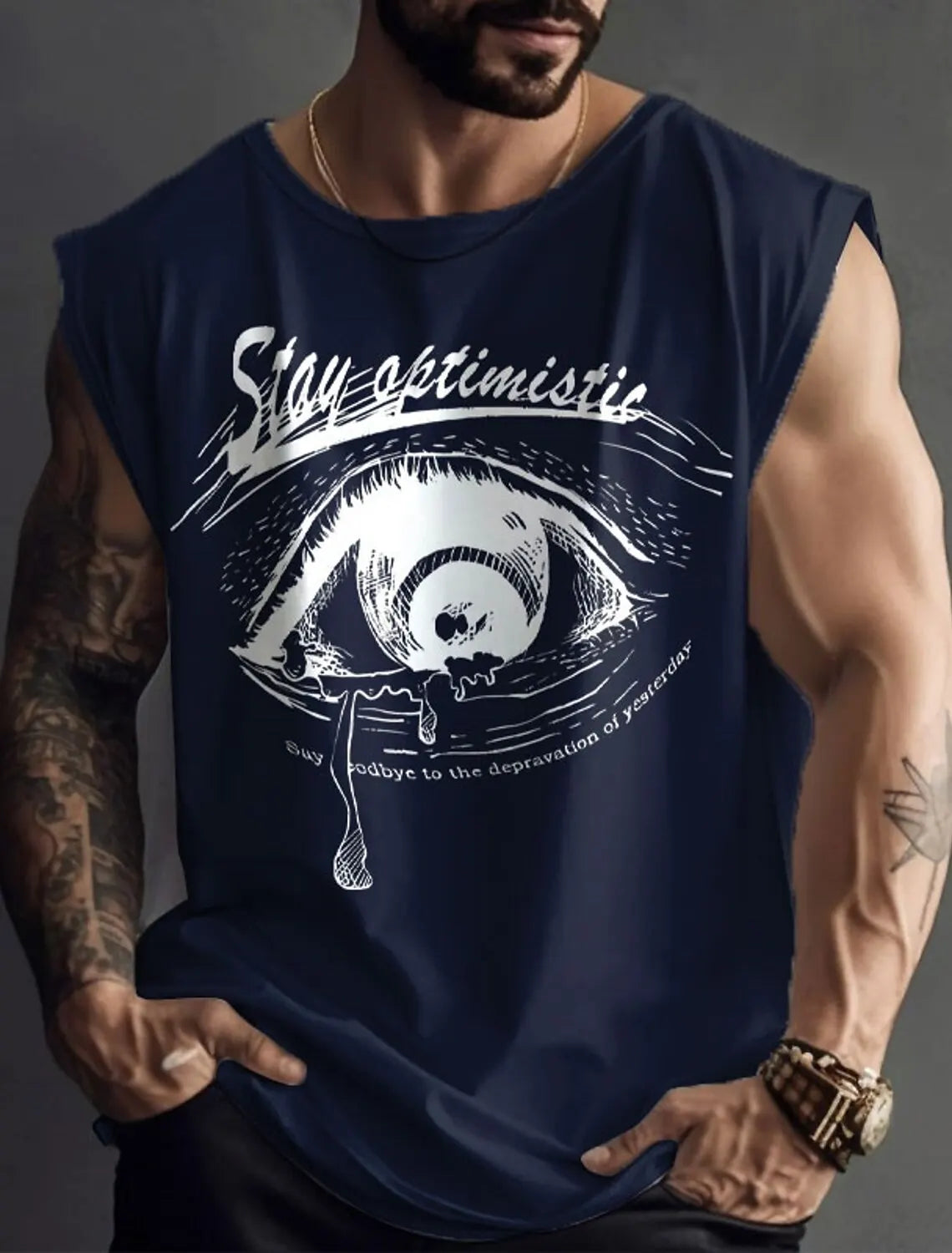 Sports Vest Mens Loose Summer Trendy Fitness Sleeveless Bottom Shirt Retro Oversized Round Neck Short Sleeve T Shirt 2Xs-6Xl