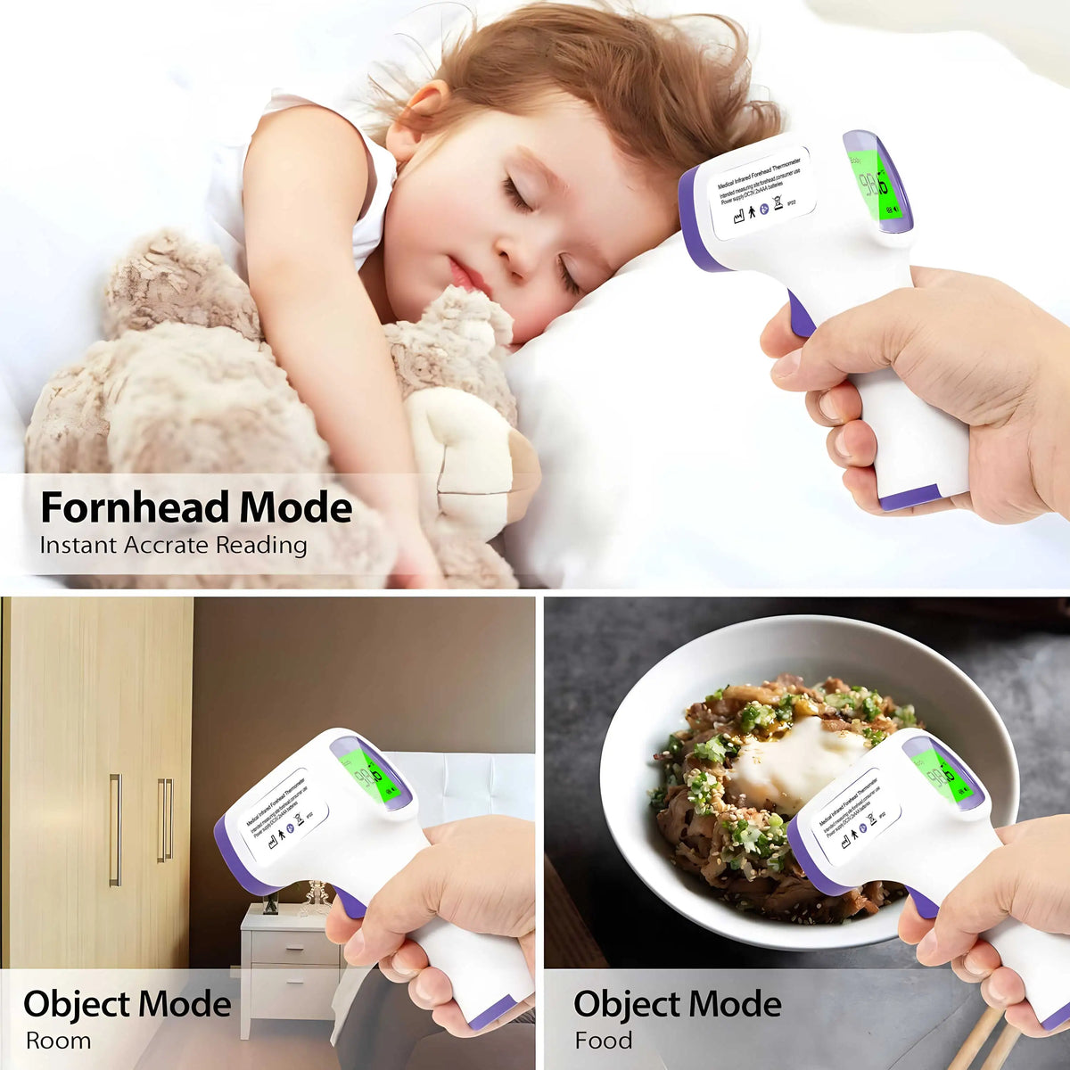 Portable Non-contact Infrared Thermometer for Forehead Infant Adult Medical Digital Display Body Health Measurement Device