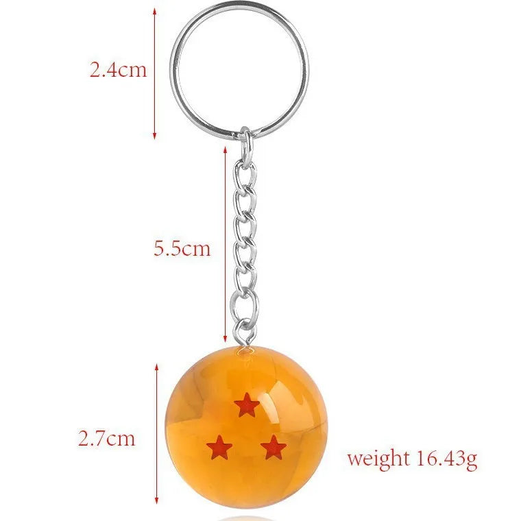 Japanese Anime Dragon Series 1-7 Stars Balls Z Stars Keychain Figures Toys Pendant Car Keyring party Gifts Cosplay Props Jewelry