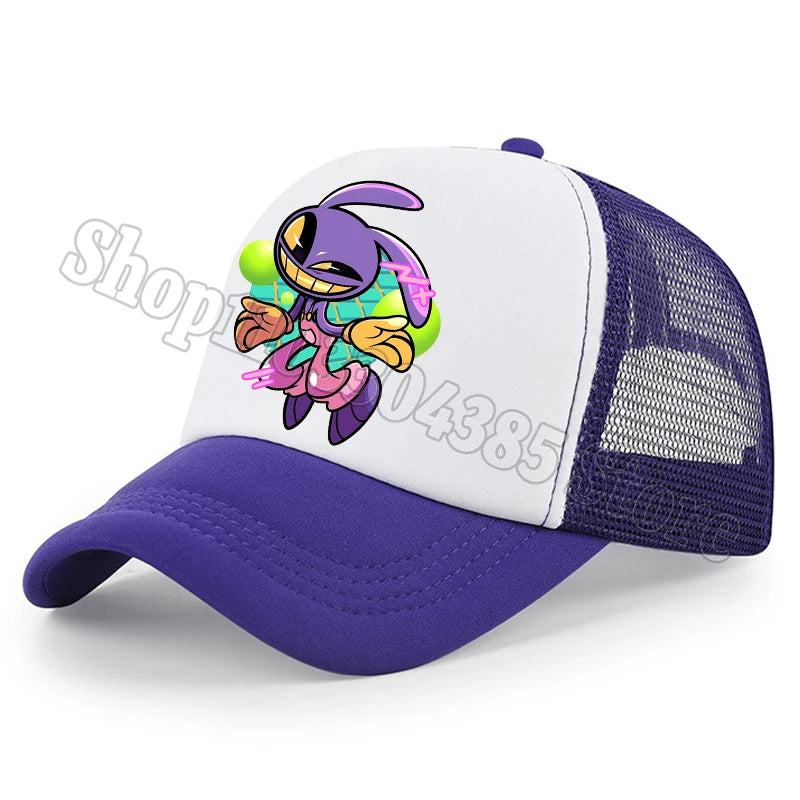 The Amazing Digital Circus Baseball Cap Kids Adult Outdoor Sports Sun Hat Summer Breathable Mesh Sunbonnet Kawaii Headgear Gift