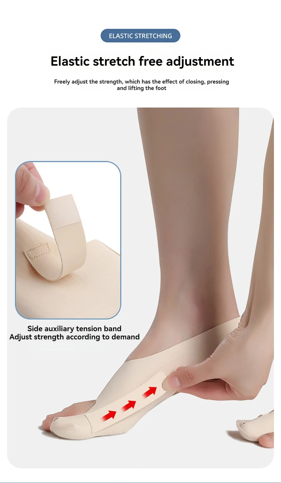 GOBYGO 1Pcs Hallux Valgus Corrector Toe Separation Corrector Lightweight And Adjustable Wearable Shoes Ankle Support Men Women