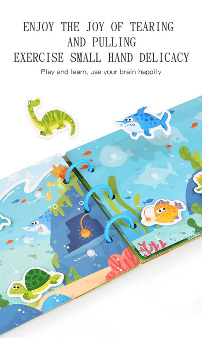 Montessori Baby Busy book My First Quiet Book Paste Early Learning Education Toy for Toddlers Matching Game Toys for Kids Gifts