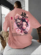 American men's summer ghost mask dancer letter print comfortable and breathable round neck T-shirt outdoor street top