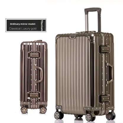 KLQDZMS High Quality All Aluminum Magnesium Alloy Luggage Large Capacity Travel Suitcase 20 Inch Boarding Business Luggage Bag