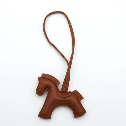 Pony Bag Charm, PU Leather Luggage & Car Pendant, Premium Versatile Travel Accessories