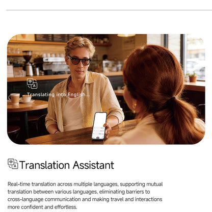 AI Smart Glasses NEW MT5 Ultra Real-time Translation Glasses 800W Pixel Camera Photo Video Recording Smart Wearable Devices