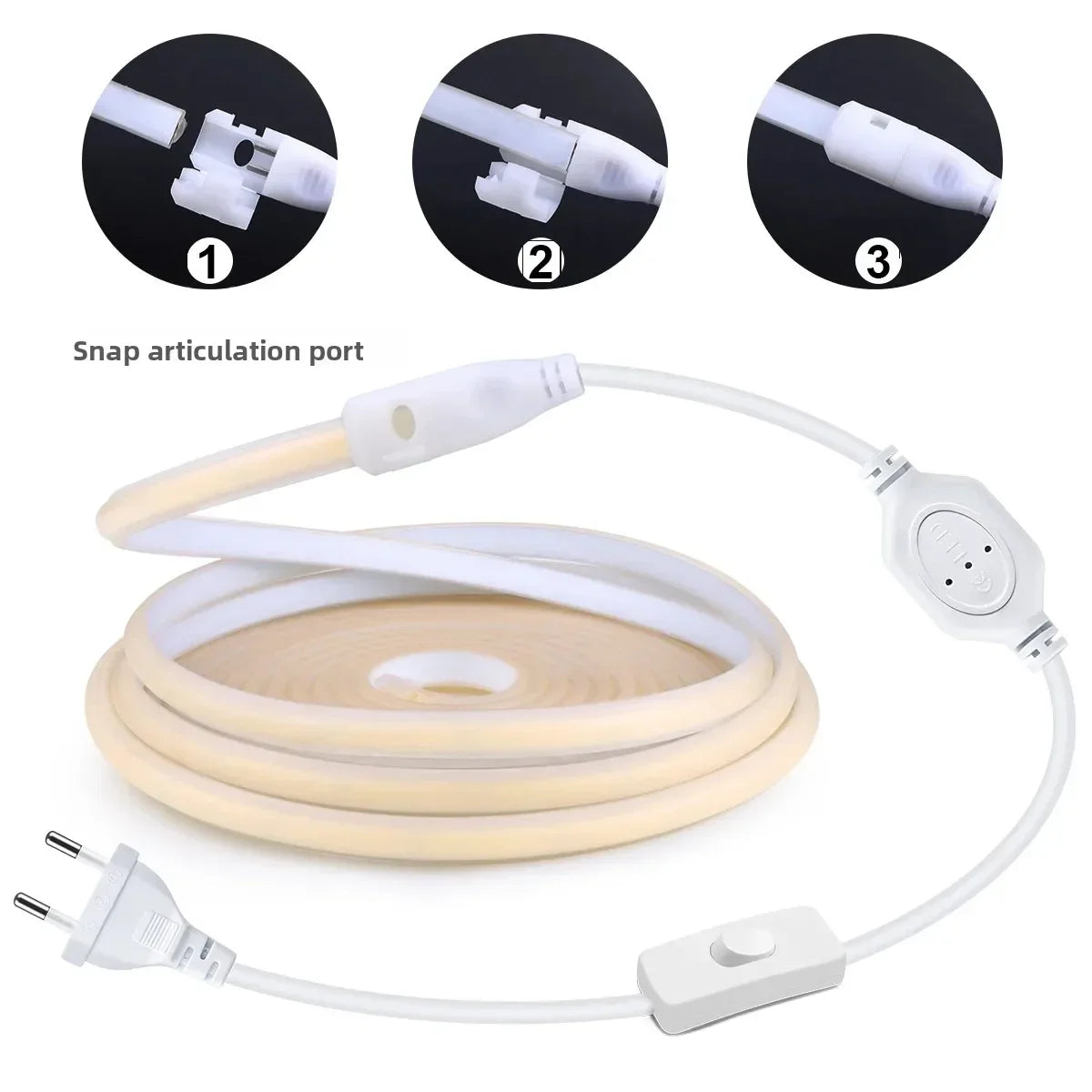 1-35M COB Strip Light Pure Silicone Tube 288LEDs/M High Bright Flexible String Lamp Waterproof 220V 110V For Villa Garden Yard