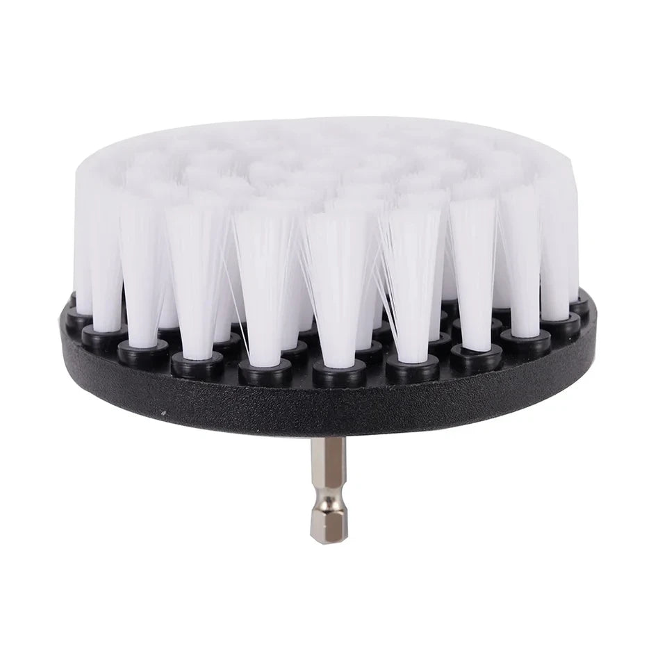 1pc Soft Drill Brush Attachment 4inch For Cleaning Carpet & Leather And Upholstery Glass Car Tires Electric Scrubber Drill